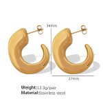 color: EH231 Large Gold Earrings