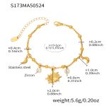 color: S173-Gold DIY Multi-charm Anklet 16+5cm