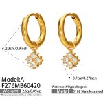 color: F276-A Style Gold Earrings