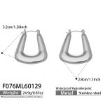 color: F076-Steel Color Earrings