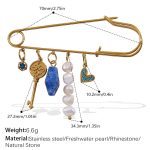 color: BZ02CRG Multi-element Gold Brooch Pin