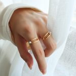 color: A201-Gold Imitation Pearl Ring / size: US 7