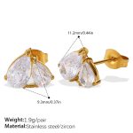 color: EH1251WEG White Zircon Stud Earrings