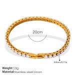 color: SL469WEG4.4MM White Zircon Bracelet