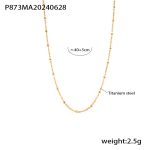 color: P873-Gold Cross Bead-clip Chain Small 40+5cm