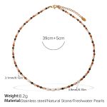 color: XL834CRG Natural Stone Beaded Chain