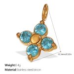 color: PJ392BEG Blue Zircon Gold Pendant