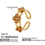 color: A118-Gold Champagne Zircon Ring