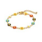 color: 8 Petal Chrysanthemum Colorful Bracelet