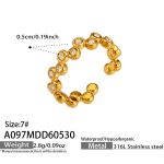 color: A097-Gold White Zircon Ring