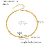 color: TXP525-A Style Gold Necklace 38+8.5cm