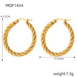 color: F1424-Gold Earrings