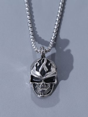 HipHop Hip-Hop Night Club Performance Bar Necklace Retro Hipster Hip Hop Skull Pendant