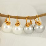 French Simplicity Imitation Pearl Earrings Light Luxury Temperament Elegant High-End Earrings All-Match Earrings for Women
