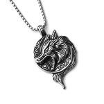 color: Wolf Head + Stainless Steel Chain