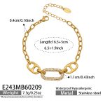 color: E243-Gold Bracelet 16.5+5cm