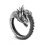 New Men's Fashionable Retro Ring Ornament Dragon Little Finger Ring Domineering Men's Ring