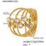 color: A661-Gold Ring / size: US 7