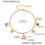 color: TXE471-Gold Bracelet 16+5cm
