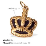 color: PJ499BKG Black Enamel Gold Pendant