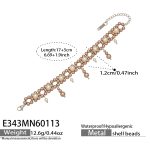 color: E343-Gray Pearl Bracelet 17+5cm