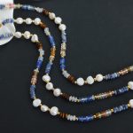 New Vintage Premium Baroque Freshwater Pearl Natural Stone Abacus Beads Handmade Beaded Necklace Ornament Women
