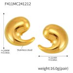 color: F411-Gold Earrings