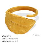 color: JZ48 US Size 7# Adjustable Gold Ring