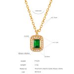 color: P1525-Square Green Glass Stone