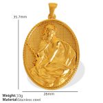 color: PJ07 Gold Pendant PJ07G