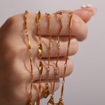 Simple Chain Necklace for Men and Women Lovers Wild Stainless Steel 18K Gold Plating Necklace Light Luxury Accessories for Women