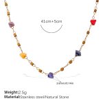 color: XL836CRG Natural Stone Necklace