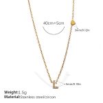 color: XL543WEGL Letter Necklace