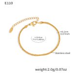 color: E110-Gold Bracelet -13+5cm