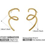 color: F1011-Gold Earrings