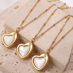 Non-Fading New Stainless Steel Necklace All-Match Heart Shaped Women's Jewelry Love Shape