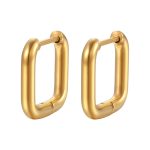 color: Round Wire Square Ear Cuff Gold 1 PC