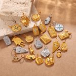 Retro Symbol Multi-Style Pendant Sun Moon Eye Modeling DIY Ornament Accessories