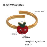 color: TXA252-Gold Red Apple Ring -Size 3