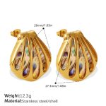 color: EH1331CRG Colorful Shell Earrings