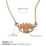 color: XL544WEG White Rhinestone Necklace