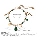 color: SL153G Natural Turquoise Gold Bracelet