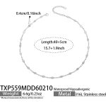 color: TXP559-Steel Color Necklace 40+5cm