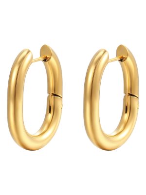 INS Same Style Simple Stainless Steel Earrings 14K Gold Plated Gold U Shape Ear Clip Women's Ornament