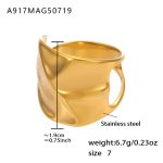 color: A917-Gold Ring / size: US 7