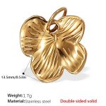 color: PJ452G Double-sided Solid Gold Pendant