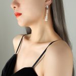 color: F206-Steel Color Earrings