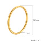 color: Size 15 Gold 5.0*60 Bangle