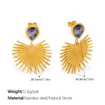 color: EH1348NBG Natural Stone Earrings