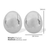 color: EH149 Large Silver Earrings
